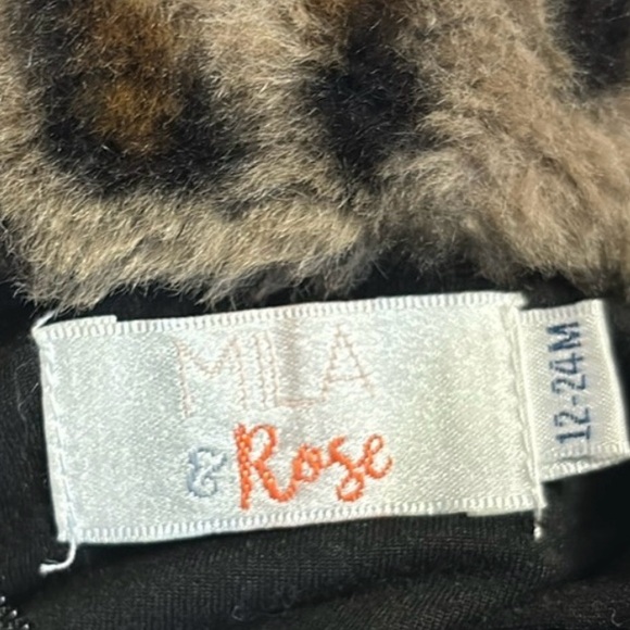 Mila & Rose Leopard Print Faux Fur Jacket Girls Top 12–24 Months - Picture 2 of 6